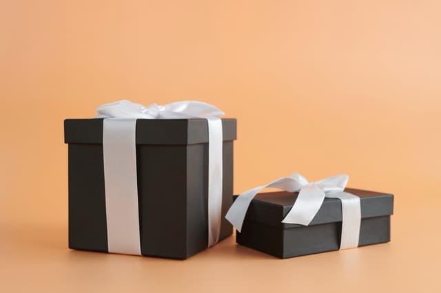 Ribbon Keepsake Boxes, Set of 2