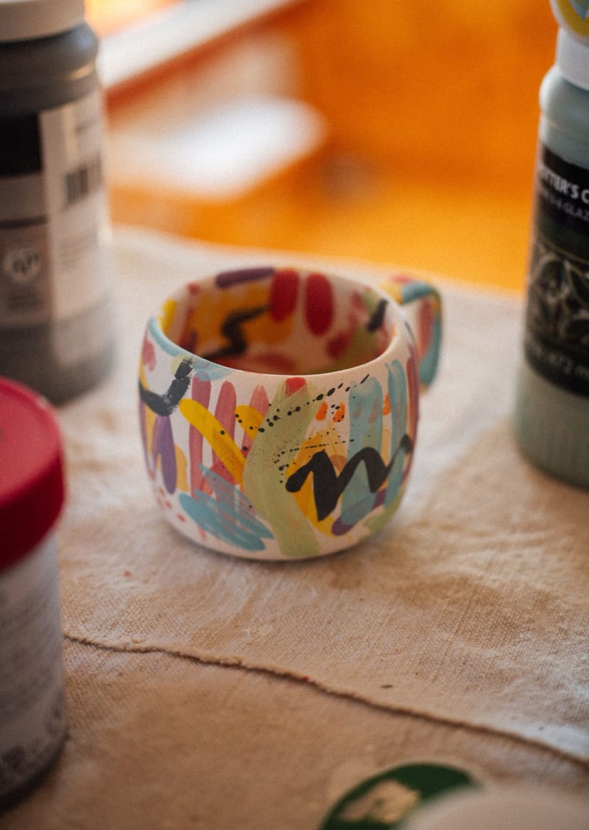 Squiggle Painted Cup - Image 1