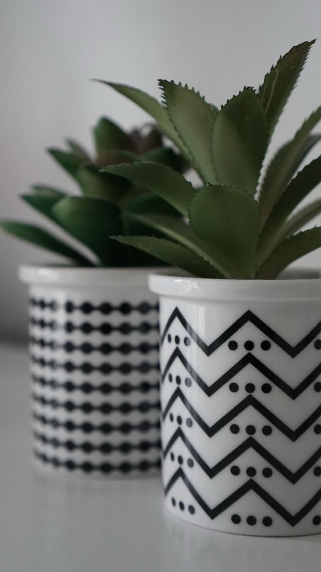 Zigzag Planter Pair
